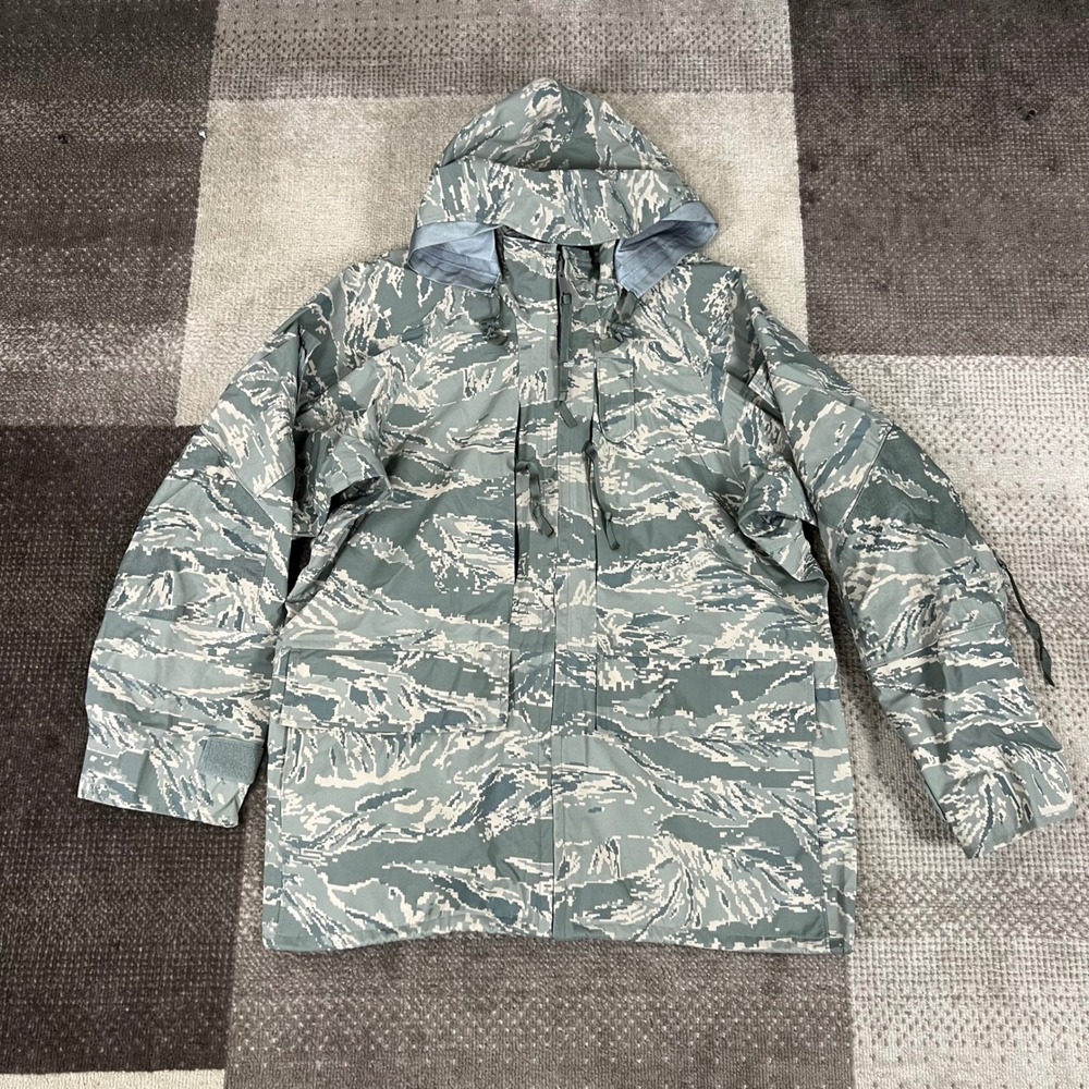 USAF Tiger Stripe Camouflage Parka All Purpose Environmental Men Size M‎ Short